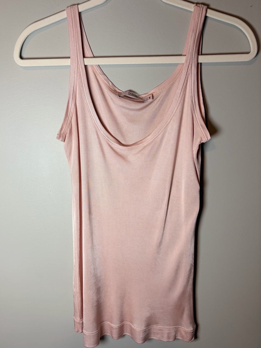 RED Valentino Blush Pink Draped Scoop Neck Tank Top Size 40